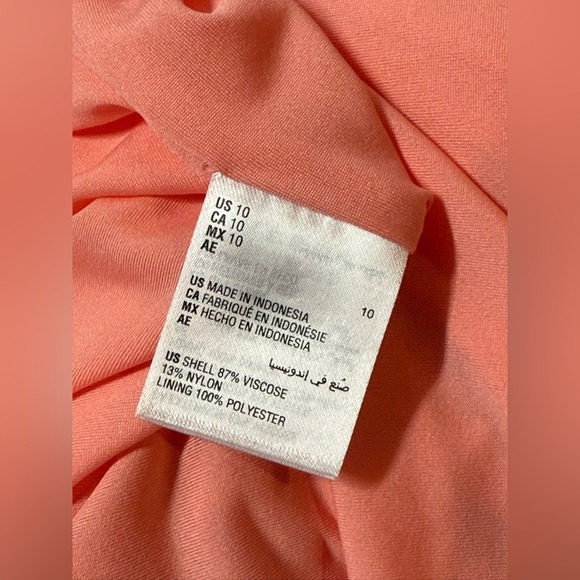 INC Tiered Maxi Dress Size 8 Coral Pink Adjustable Straps NWT Summer - Picture 12 of 12